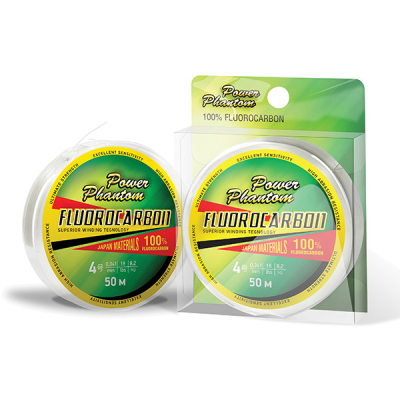 Леска Power Phantom Fluorocarbon, прозрачный, 15м - 14,0  0,6 мм, 23,7 кг