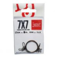 Поводки стальные Lucky John Pro Series 7x7 Stainless Steel Wire AFW оснащ. вертл. и застеж. покр.нейлон d 0,36мм /12кг/25см/2шт.