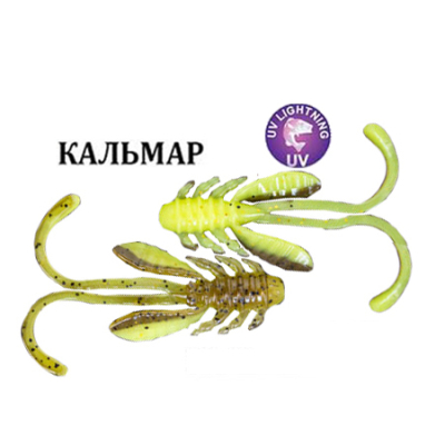 Силиконовая приманка Crazy Fish Allure 2" 47-52-30d-6 кальмар цв. caddisfly pupa by MF (куколка ручейника)