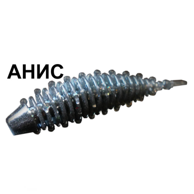 Мягкая приманка Boroda Baits Ayra Magnum цв. Чёрный с серебр. блёстками,  аттр. Анис, 5 шт./уп.