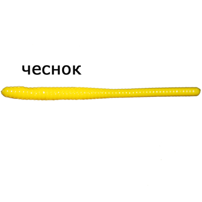 Мягкая приманка MicroFishing Trout Worm 2,25" - 12шт. Желтый Чеснок