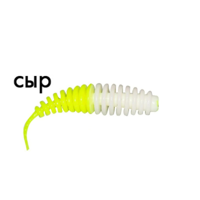 Мягкая приманка Trout Zone Plamp 2,5" Сыр белый шартрез