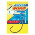 Крючок Flagman Wide Range Worm Big Eye №1 9шт