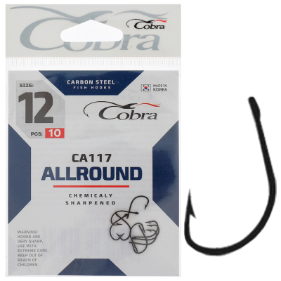 Крючки Cobra ALLROUND сер. CA117 разм. 012 10шт.