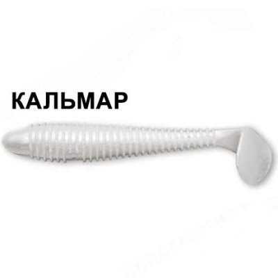 Силиконовая приманка Crazy Fish Vibro Fat 5" 39-120-66-6 кальмар цв. pearl snow (перламутровый снег)
