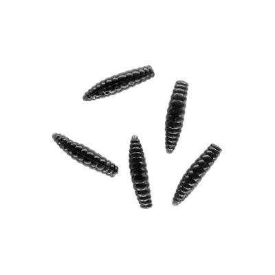 Силиконовая приманка личинка Mikado Trout Campione Fat Grub 3,4cm - BLACK