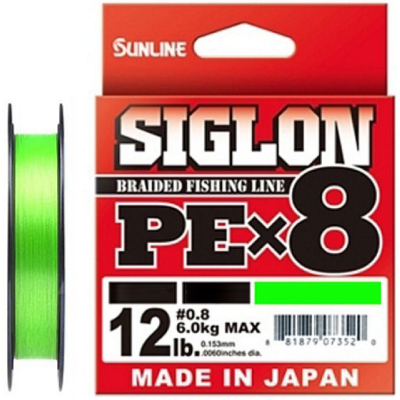 Плетёный шнур Sunline Siglon PEx8 Light Green 300m #1.7/30LB