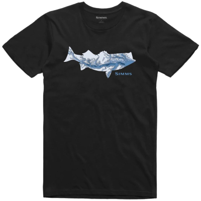 Футболка Simms Striper Bay Fill T-Shirt, Black, L