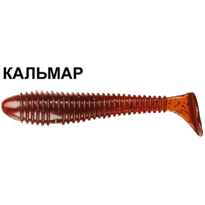 Силиконовая приманка Crazy Fish Vibro Fat 2.7" 1-71-57-6 кальмар цв. amber (янтарь)
