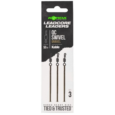 Монтаж готовый Korda Kable Leadcore Leader QC Swivel Gravel 50см (KLL009)