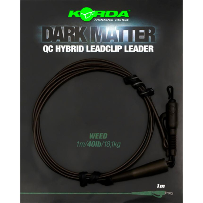 Монтаж готовый Korda Dark Matter Leader QC Hybrid Clip Weed Green 1м 40lb