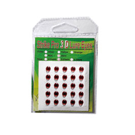 3D Lure Eyes STRIKE PRO Объемные глаза наклейки красные (диаметр 5,0 мм.) 25шт. красный