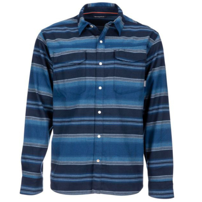 Рубашка Simms Gallatin Flannel LS Shirt, Rich Blue Stripe, M