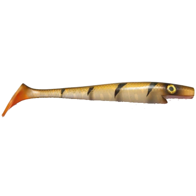 Приманка силиконовая Strike Pro XXL Pig Shad Jr. 20см 50гр 2шт. Transparent Perch (Kanalgrattis Color)
