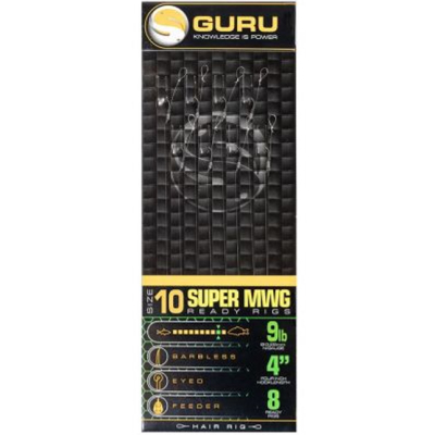 Поводок готовый Guru SMWG Standard Hair 4&quot; №10 0,19мм