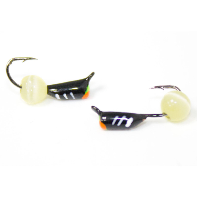 Мормышка Гвоздик №2 (бч)+ кош.глаз желтый(0,45)