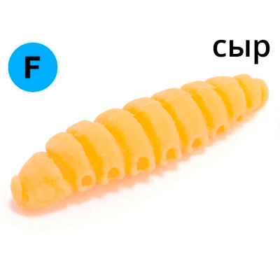 Силиконовая приманка Trout Zone Larva 1,3" Floating сыр цвет Персик