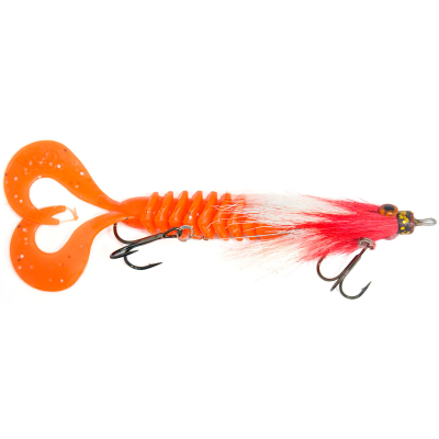 Приманка RSK Fishing MAUS XS (диаметр головы 10 mm) 13см 17гр -Красно-белая голова, хвост оранжевый