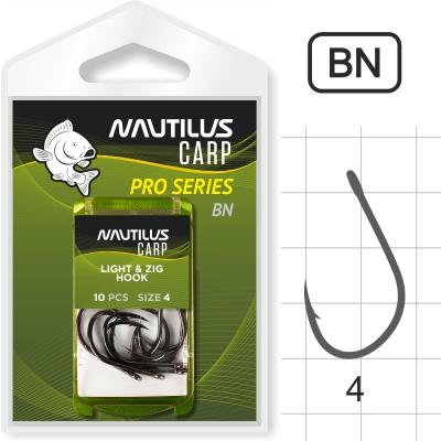 Крючок Nautilus Pro Series Light&Zig Hook BN #4