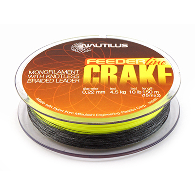 Леска Nautilus Crake+Shock Leader F.Y. 150м d-0.22мм 4.5кг*