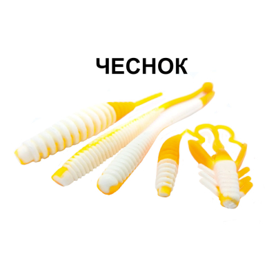 Силиконовые приманки Chuper Trout Mix Белый/Оранж чеснок