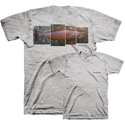 Футболка Simms DeYoung Salmon T-Shirt, XL, Grey Heather