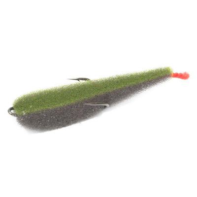Поролоновая рыбка Lex Zander Fish 5.5 GLB (серое тело/салатовая спина/красный хвост) ZF5.5OD-GLB