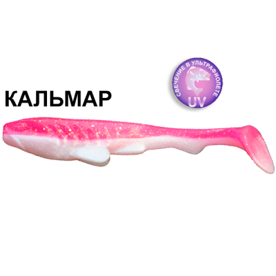 Силиконовая приманка Crazy Fish Tough 5" 28-125-9D-6 кальмар цв. pink snow (розовый снег)