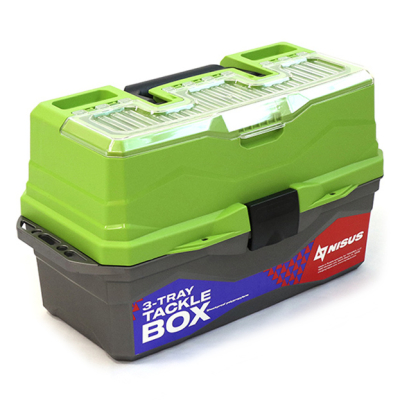 Ящик для снастей трехполочный Nisus Tackle Box зеленый (MB-BU-10)