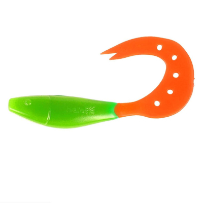 Силиконовая приманка Helios Kasandra 4" 29/10,9см Lime & Orange 5шт. (HS-34-020)