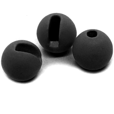 Груз-головка вольфрам бусинка с прорезью Matt Black 0.25 гр (6шт) Kosadaka TJB-RB-0.25