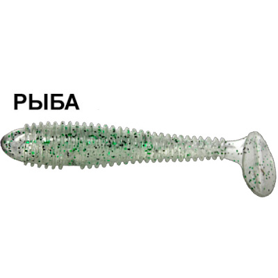Силиконовая приманка Crazy Fish Vibro Fat 1-71-7-2 рыба цв. ghost (призрак)