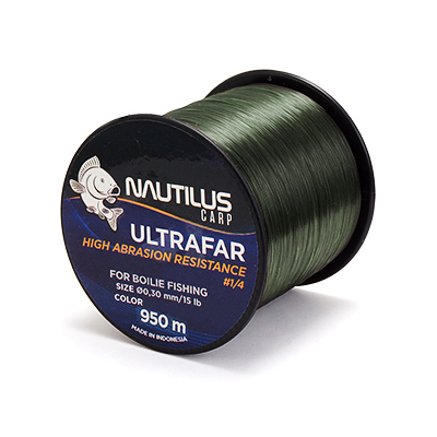 Леска Nautilus UltraFar Army Green d-0.35мм 20lb 950м
