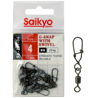Вертлюг с застежкой Saikyo SA-301-10 - 10 шт