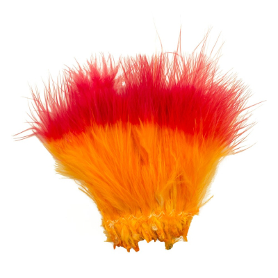 Перо марабу Tip Dyed Marabou Fluo Orange/Hot Red 02-20-88