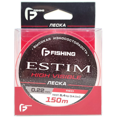 Леска F-Fishing Estim Red 150m 0,22мм 6,4кг/14,1lb