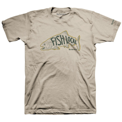 Футболка Simms Fish Local Trout T-Shirt, Sand, XL
