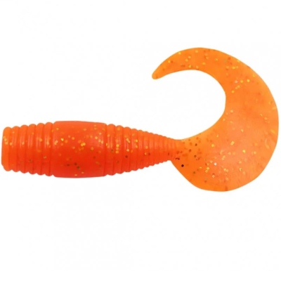 Силиконовая приманка Yaman Pro Spry Tail 3" цвет #03 - Carrot gold flake (уп. 8 шт.)