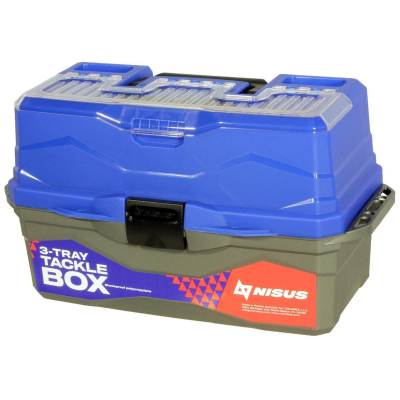 Ящик для снастей трехполочный Nisus Tackle Box синий (N-TB-3-B)