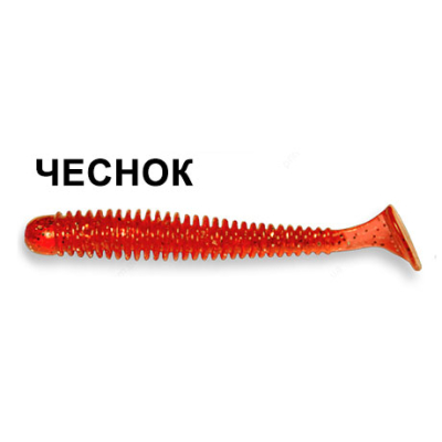Силиконовая приманка Crazy Fish Vibro Worm 3-5-4-5 чеснок цв. cherry (вишня)