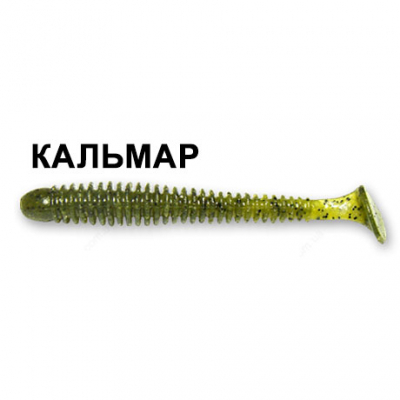 Силиконовая приманка Crazy Fish Vibro Worm 3" 11-7.5-16-6 кальмар цв. watermelon (арбуз)