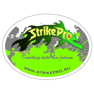 Наклейка ламинированная STRIKE PRO white (11х8cm)