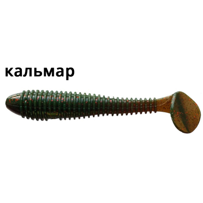 Силиконовая приманка Crazy Fish Vibro Fat 3.2" 73-80-14-6 кальмар цв. UV Motor Oil (УФ моторное масло)