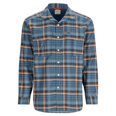 Рубашка Simms Coldweather LS Shirt, Neptune/Sun Glow Ombre Plaid, S