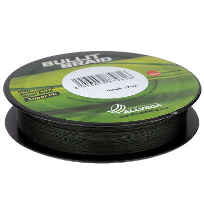 Леска плетеная Allvega Bullit Braid 270м 0,18мм 12,2кг (темно-зеленая)