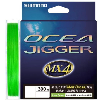 Леска PE Shimano Ocea Jigger MX4 PL-094P зеленый 300m #3.0