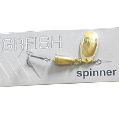 Блесна вращающаяся Grfish Vibration Spinner #4  9g, золото