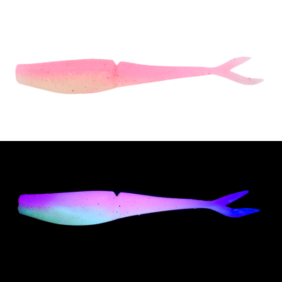 Силиконовая приманка Daiwa Bait Junkie 7" Jerkshad цв. PINK GLOW UV