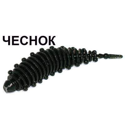Мягкая приманка Boroda Baits Ayra Junior цв. Чёрный, аттр. Чеснок, 12 шт./уп.