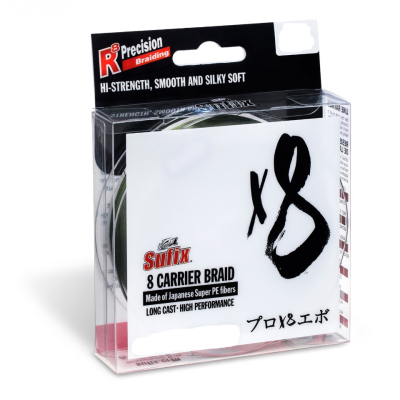 Леска плетеная Sufix X8 135 м PE 1,2/0,185мм 15,5кг  зеленая (SX8185GR135)
